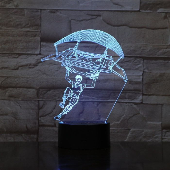 Ejtőernyős 7 színű 3D led lámpa