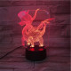 Sárkány 7 színű 3D led lámpa