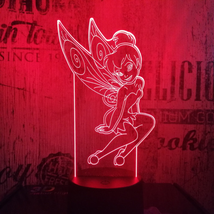 Tündér lány 3D led lámpa