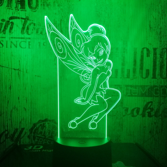 Tündér lány 3D led lámpa