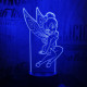 Tündér lány 3D led lámpa