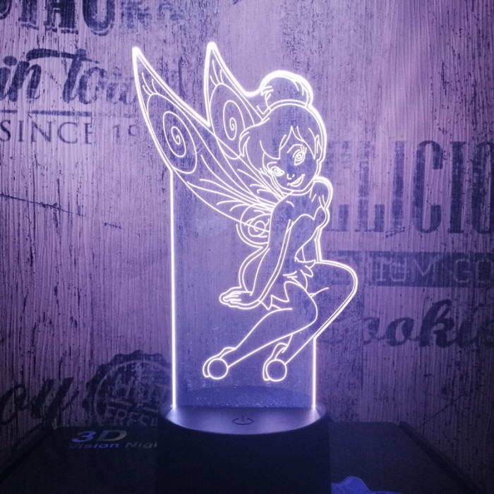 Tündér lány 3D led lámpa