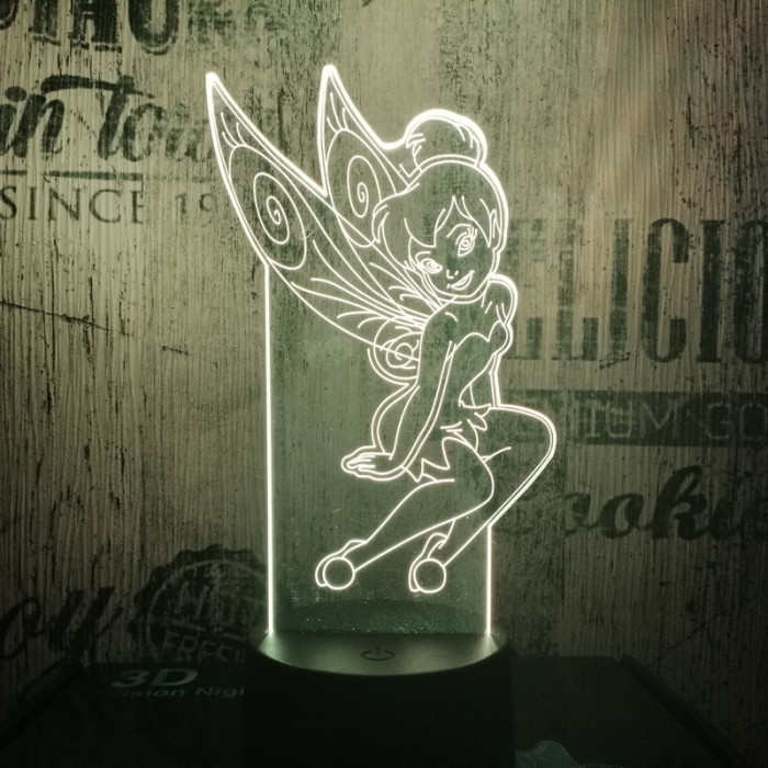 Tündér lány 3D led lámpa