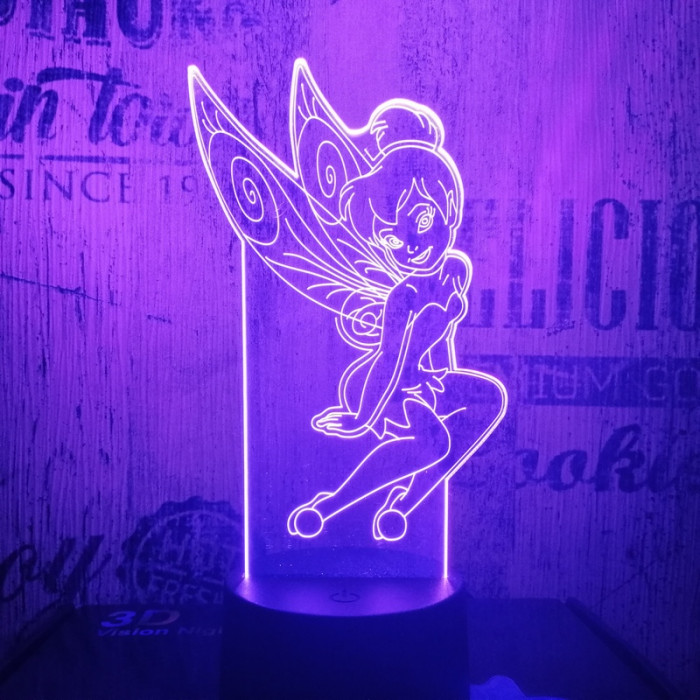 Tündér lány 3D led lámpa