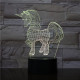 Unikornis Kicsi 7 színű 3D led lámpa