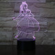 Hamupipőke  7 színű 3D led lámpa