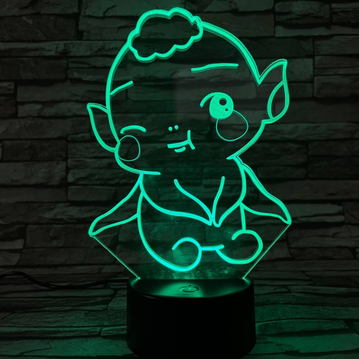 Kobold színű 3D led lámpa
