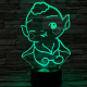Kobold színű 3D led lámpa