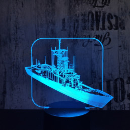 Cirkáló hajó 7 színű 3D led lámpa