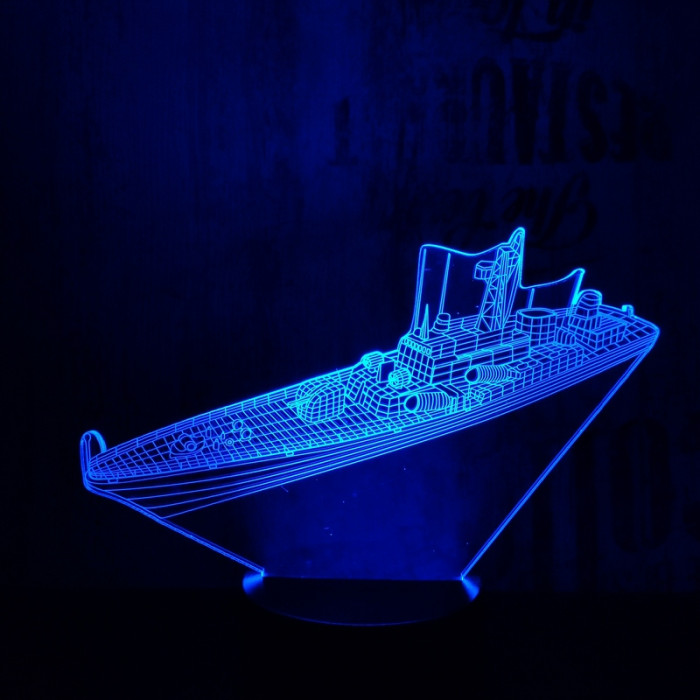 Cirkáló 7 színű 3D led lámpa