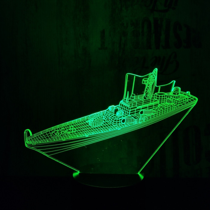 Cirkáló 7 színű 3D led lámpa