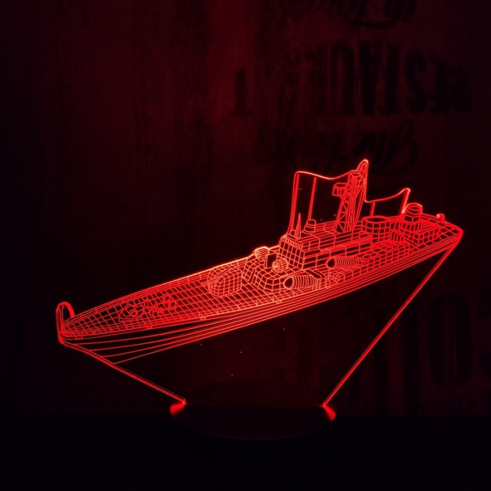 Cirkáló 7 színű 3D led lámpa