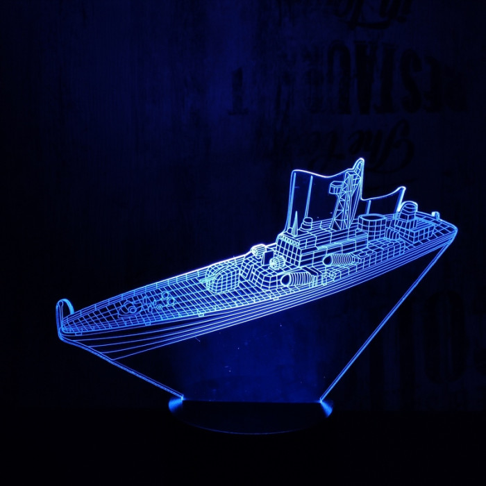 Cirkáló 7 színű 3D led lámpa