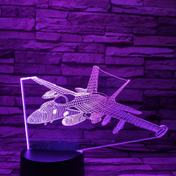 Vadász repülő 7 színű 3D led lámpa