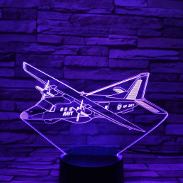 Kétmotoros repülő 7 színű 3D led lámpa