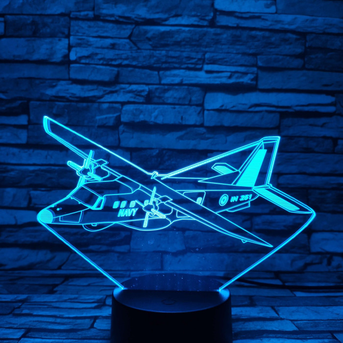 Kétmotoros repülő 7 színű 3D led lámpa