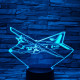 Kétmotoros repülő 7 színű 3D led lámpa