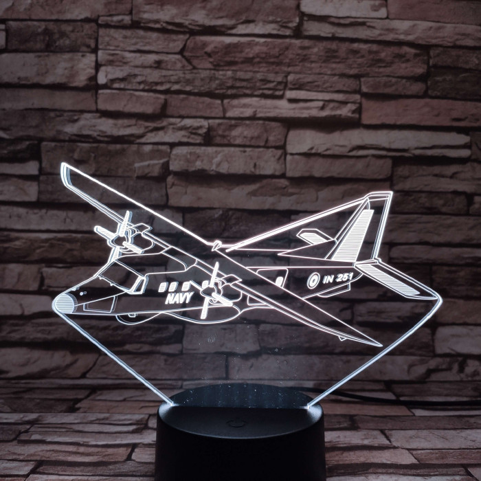 Kétmotoros repülő 7 színű 3D led lámpa