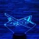 Kétmotoros repülő 7 színű 3D led lámpa