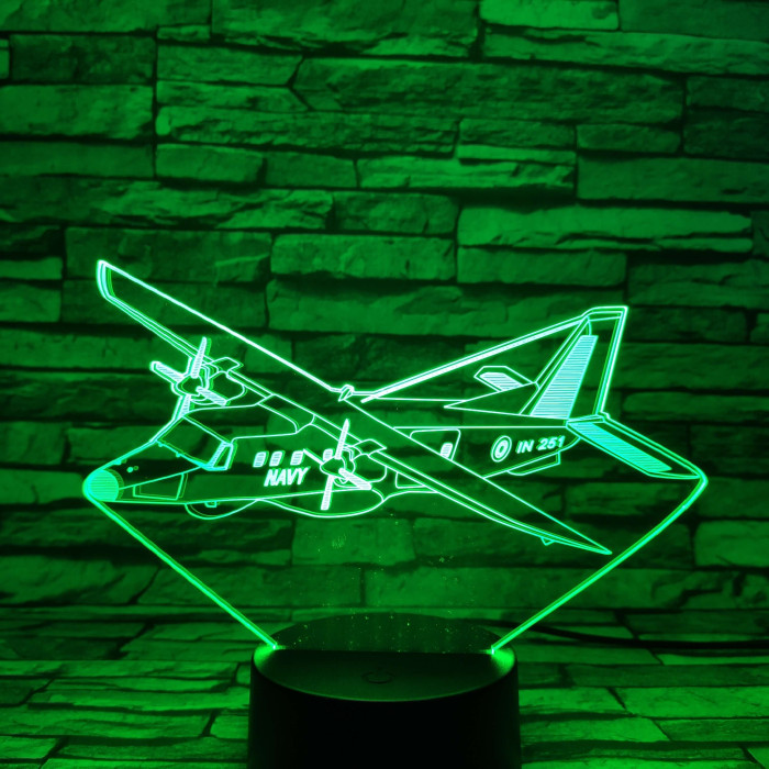 Kétmotoros repülő 7 színű 3D led lámpa