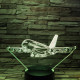 Utasszállító repülő 7 színű 3D led lámpa