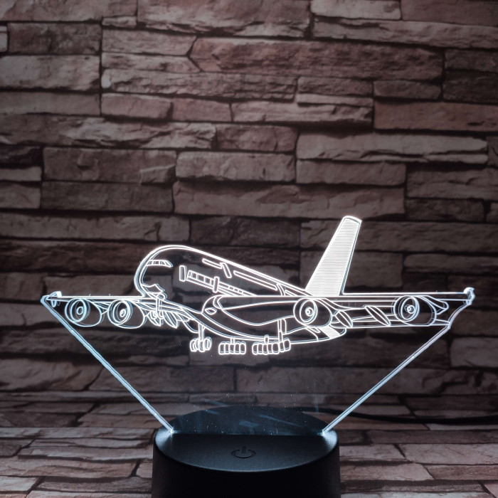 Utasszállító repülő 7 színű 3D led lámpa