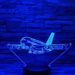 Utasszállító repülő 7 színű 3D led lámpa