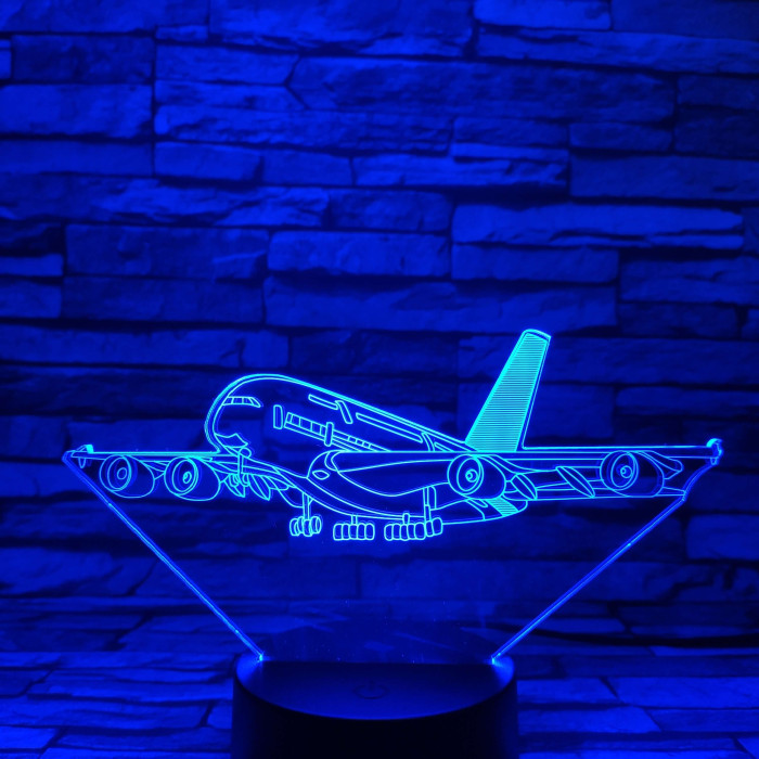 Utasszállító repülő 7 színű 3D led lámpa