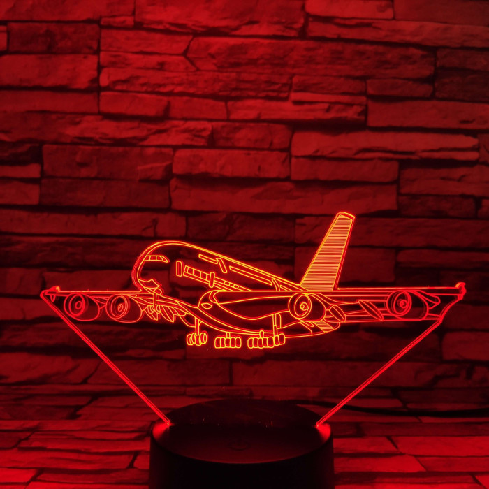 Utasszállító repülő 7 színű 3D led lámpa