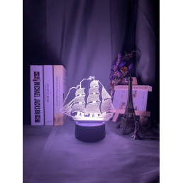 Vitorlás Hajó 3 3D led lámpa