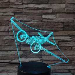 Két motoros repülő 7 színű 3D led lámpa