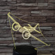 Két motoros repülő 7 színű 3D led lámpa