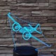 Két motoros repülő 7 színű 3D led lámpa