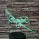 Két motoros repülő 7 színű 3D led lámpa
