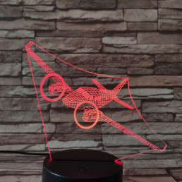 Két motoros repülő 7 színű 3D led lámpa