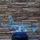 Utasszállító repülőgép 7 színű 3D led lámpa