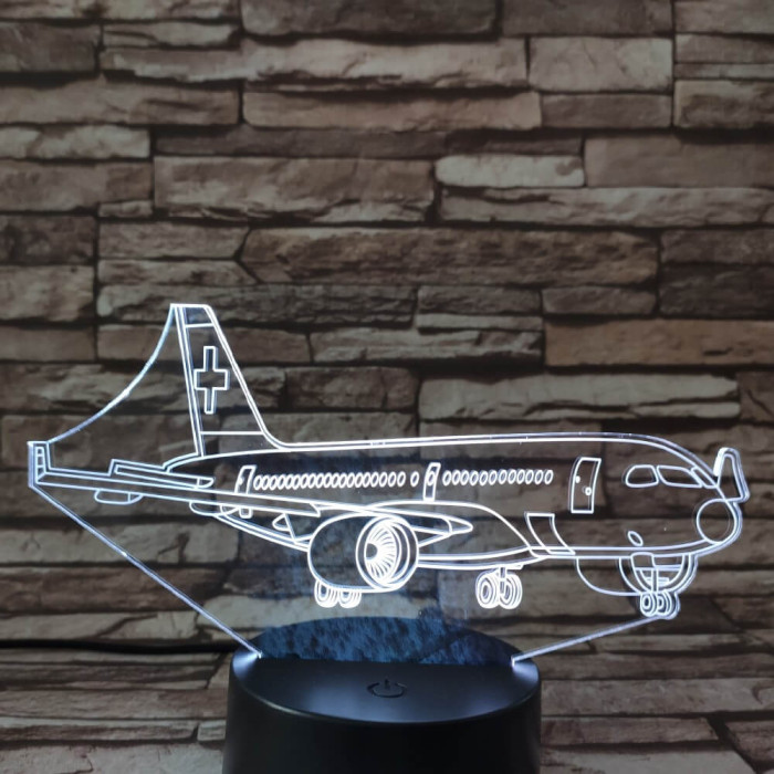 Utasszállító repülőgép 7 színű 3D led lámpa