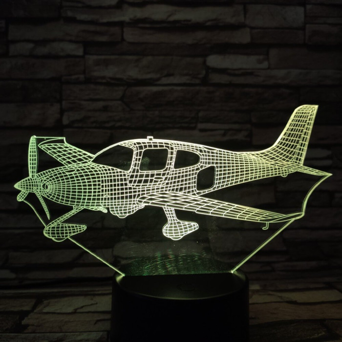 Piper PA-28 Repülőgép  7 színű 3D led lámpa