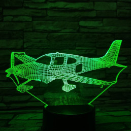 Piper PA-28 Repülőgép  7 színű 3D led lámpa