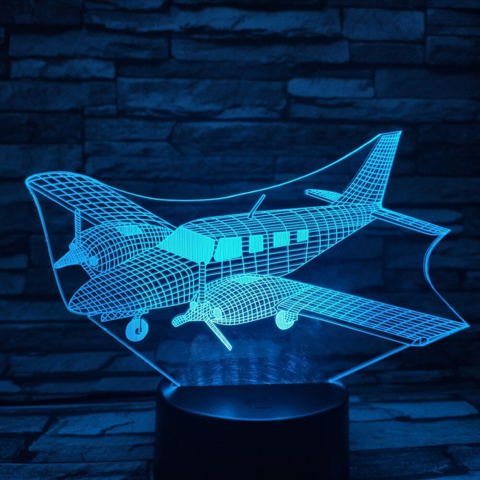 Repülő 2 7 színű 3D led lámpa