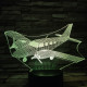 Repülő 2 7 színű 3D led lámpa