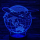 Repülő a föld körül 7 színű 3D led lámpa
