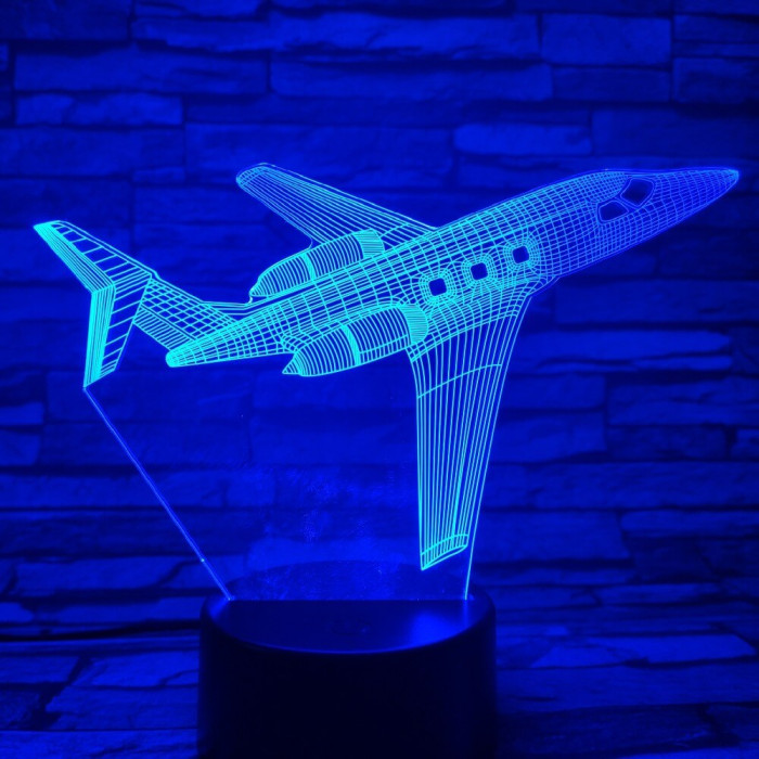 Repülő 3 7 színű 3D led lámpa