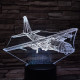 Katonai Repülő 2 7 színű 3D led lámpa