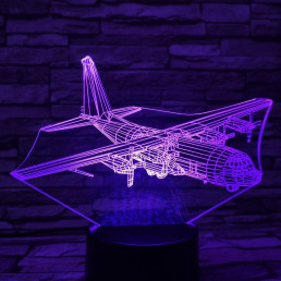 Katonai Repülő 2 7 színű 3D led lámpa