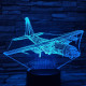Katonai Repülő 2 7 színű 3D led lámpa