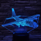 Katonai Repülő 2 7 színű 3D led lámpa
