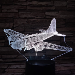 Katonai Repülőgép 2 7 színű 3D led lámpa