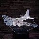 Katonai Repülőgép 2 7 színű 3D led lámpa
