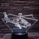 Helikopter 7 színű 3D led lámpa